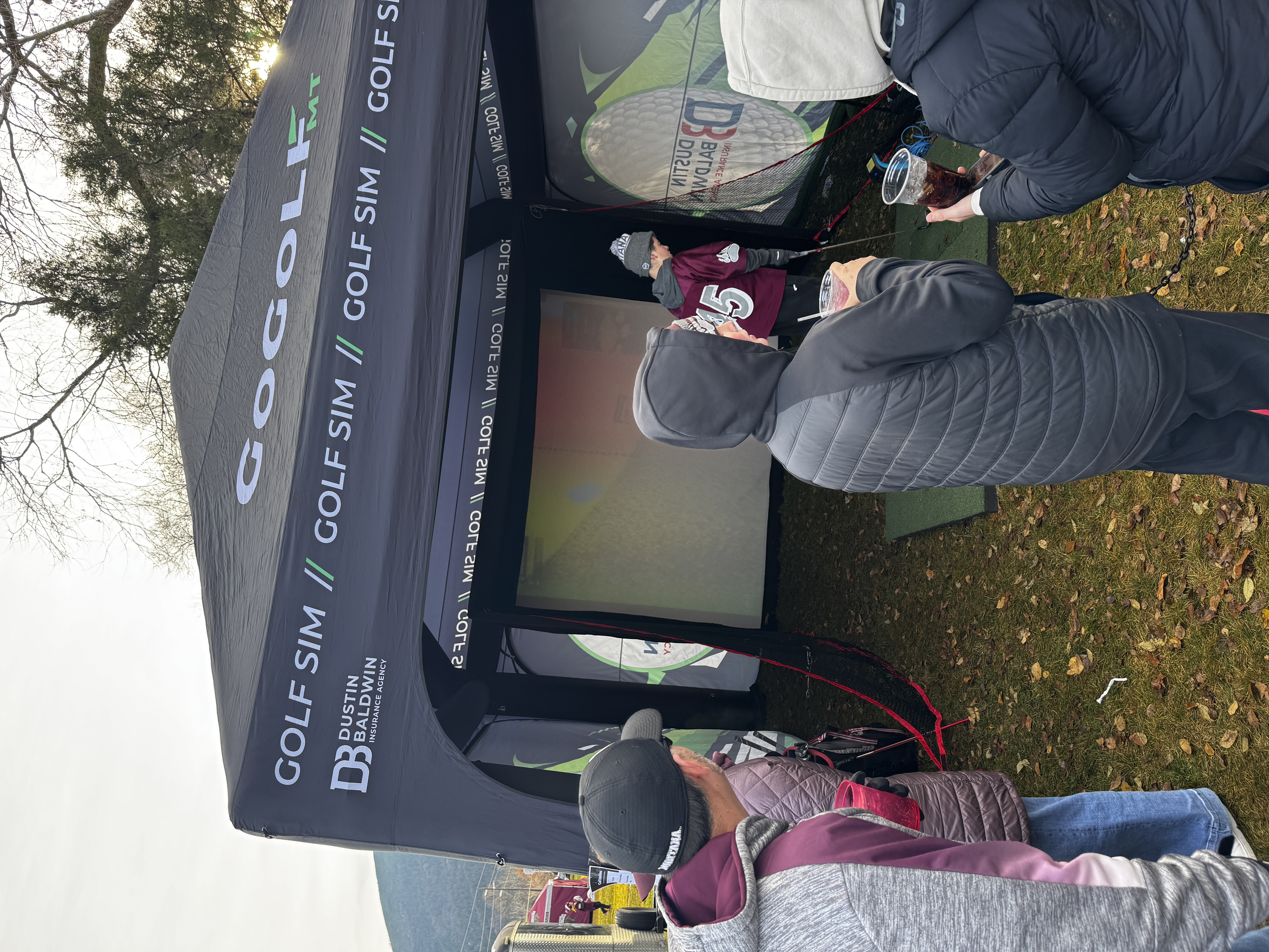 GoGolf MT simulator at a Missoula fall outdoor event